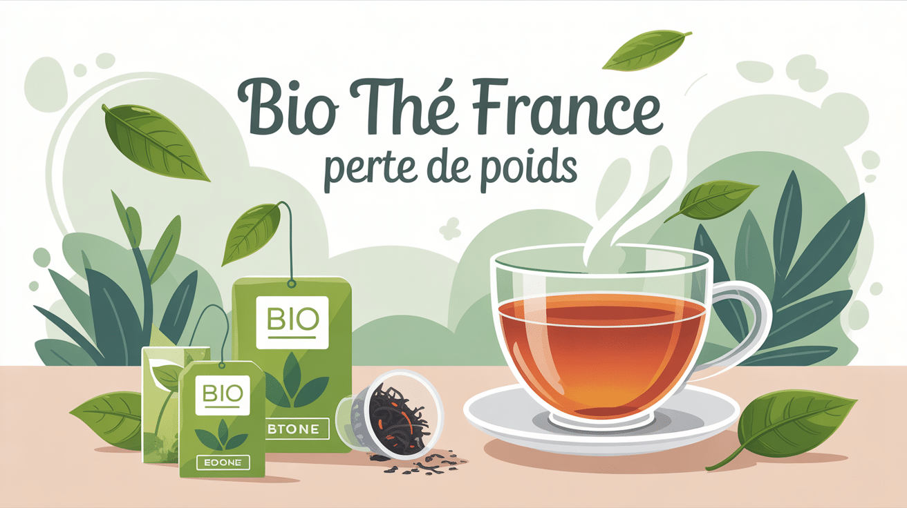 bio the france perte de poids illustration tasse the bio feuilles nature