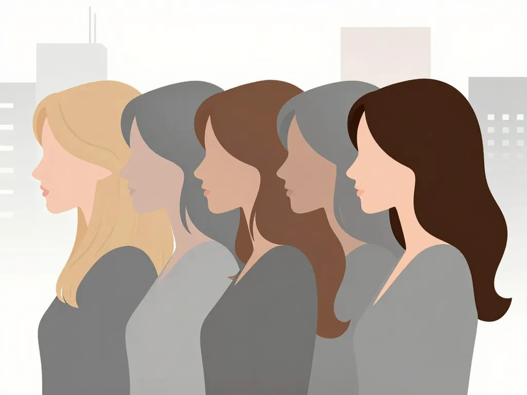 Diagramme blended grey styles cheveux et couleurs