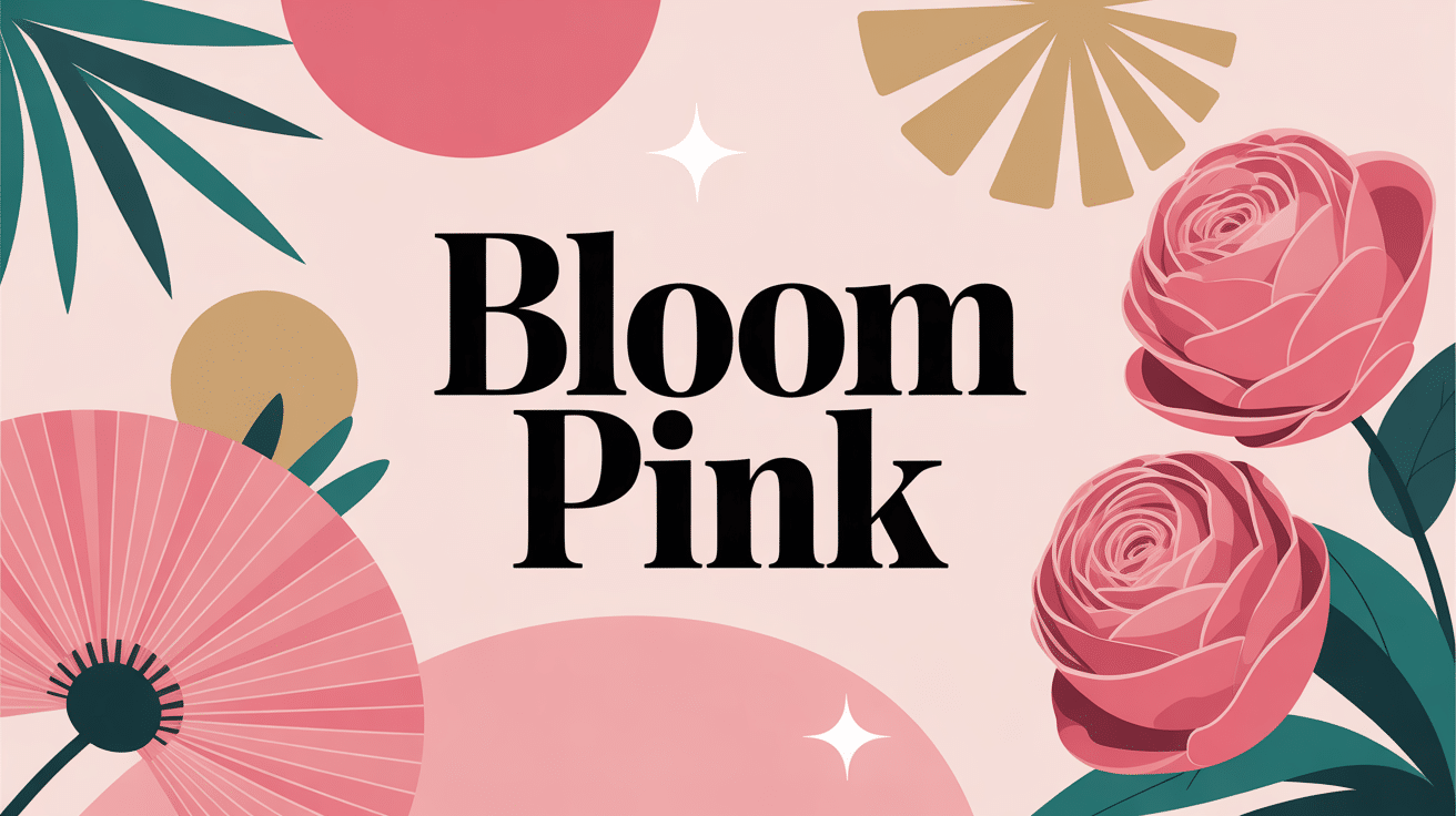 illustration bloom pink ambiance moderne et optimiste
