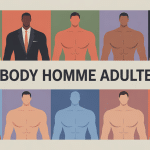 Illustration vectorielle body homme adulte différentes morphologies