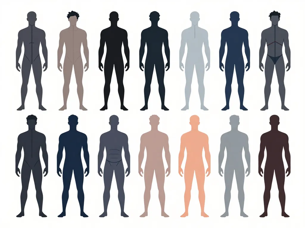 body pour homme coupes matières morphologie