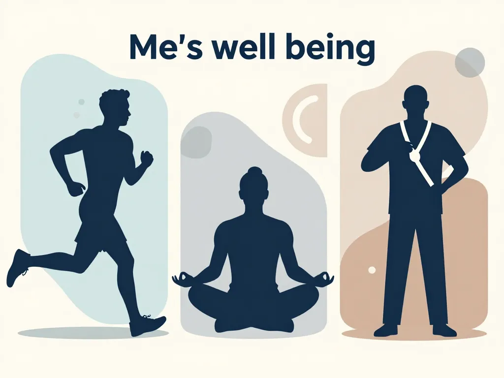 illustration tendance calendrier de l'après 2024 homme bien-être