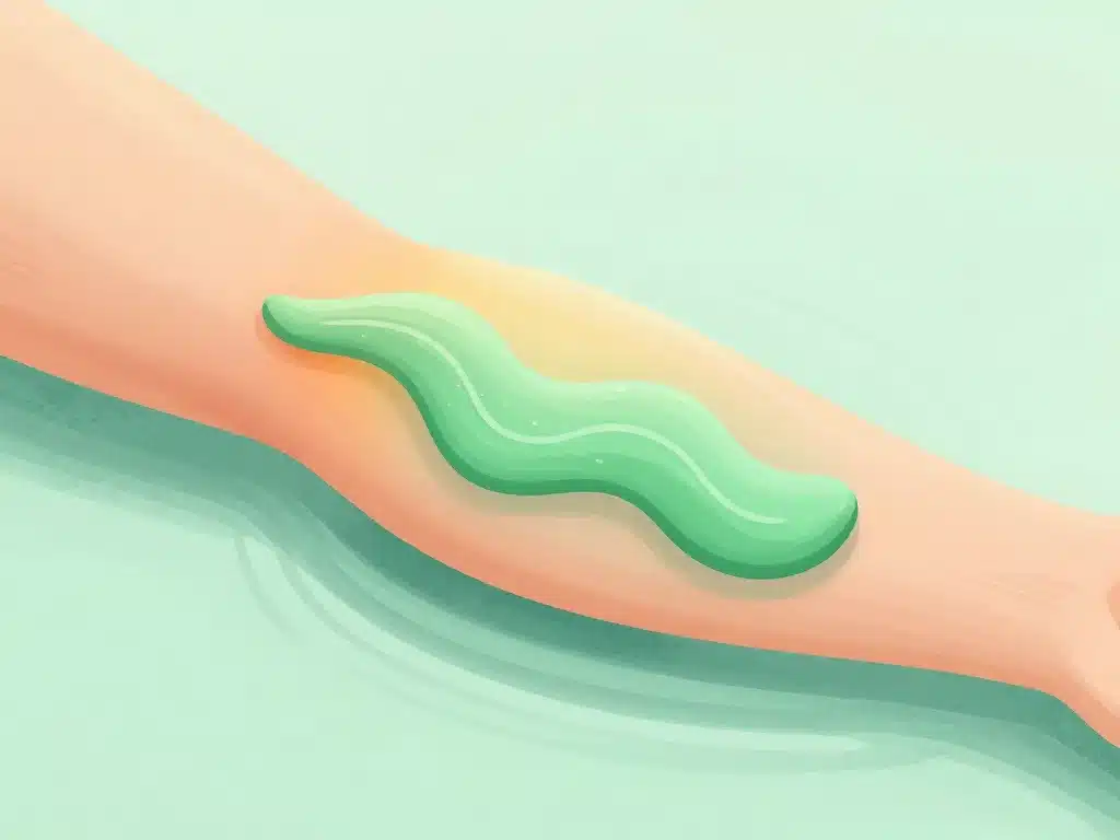métaphore visuelle cataplasme argile verte pour tendinite tendon apaisé