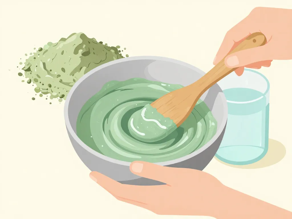 préparation du cataplasme argile verte pour tendinite étape par étape