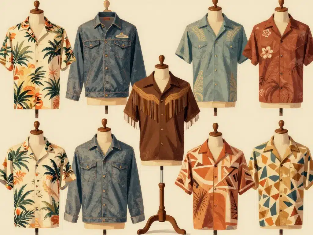 différents styles chemises vintage homme