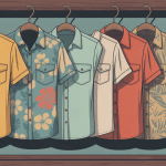 chemises vintage homme sur portant ambiance rétro