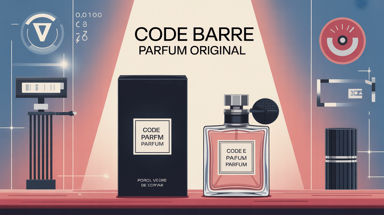 Illustration vérification code barre parfum original