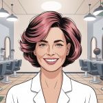 coupe boule courte femme 60 ans dans un salon élégant
