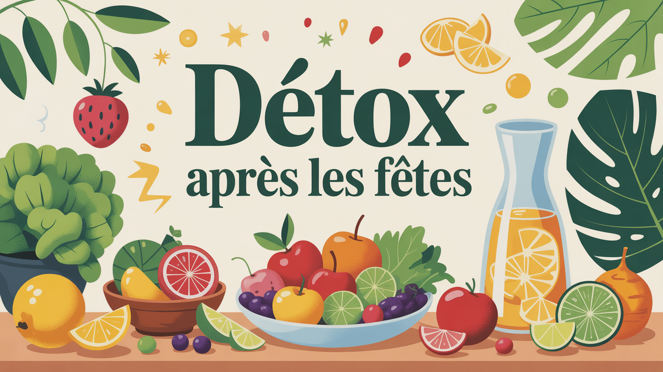 detox apres les fetes table fruits legumes eau