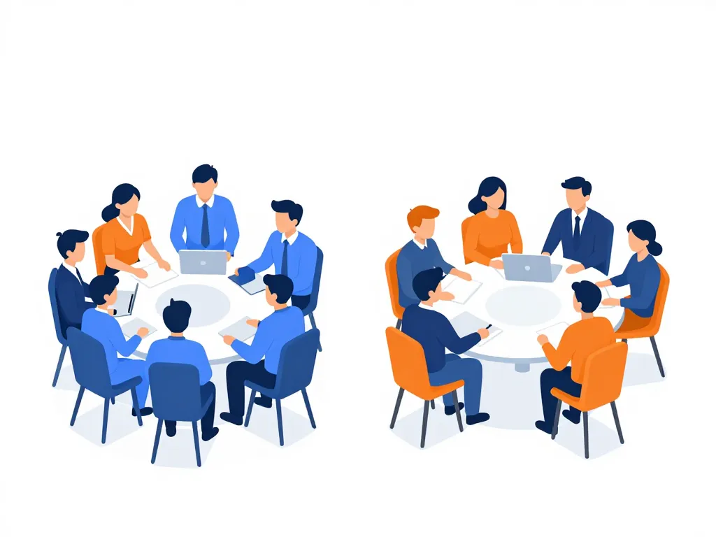 Diagramme conceptuel différence collaboration et coopération