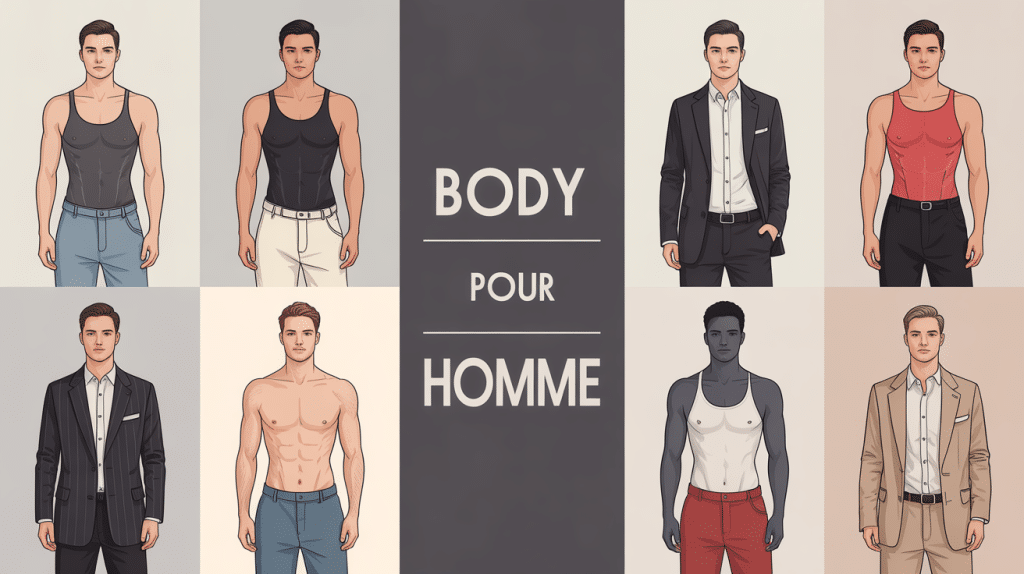 Illustration de bodies pour homme élégants et tendance