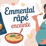 emmental rapé enceinte femme dégustant plat chaud