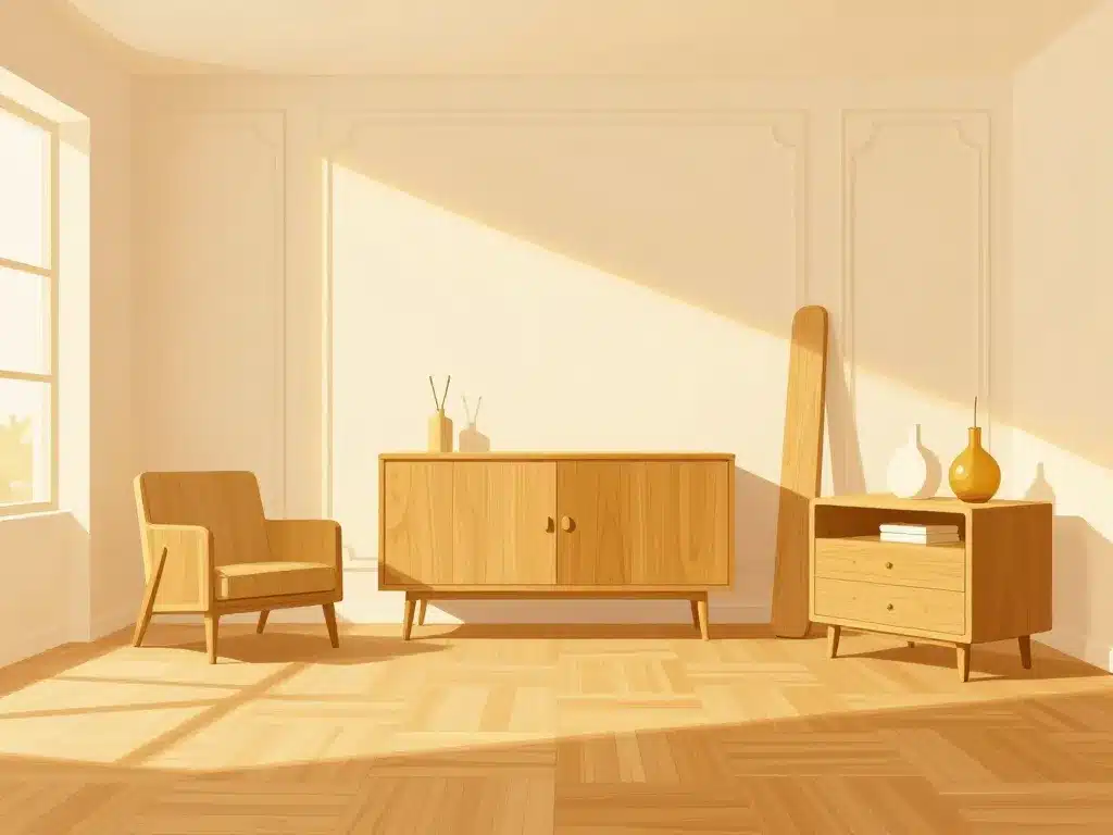 golden wood mobilier décoration parquet