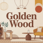 illustration golden wood déco design lifestyle