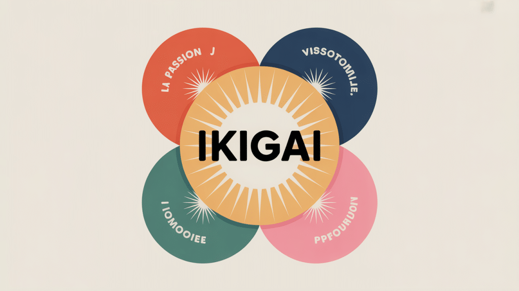 ikigai exemple illustration cercles croisés