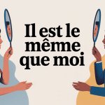 il est le même que moi visuel comparatif expressions françaises