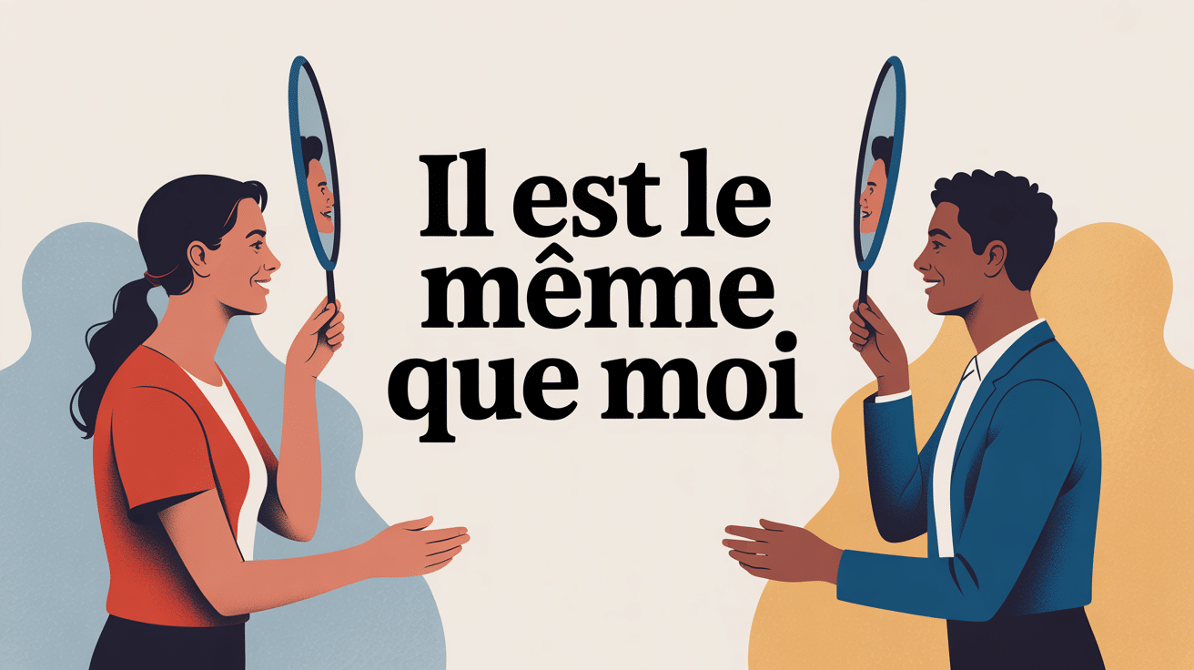 il est le même que moi visuel comparatif expressions françaises
