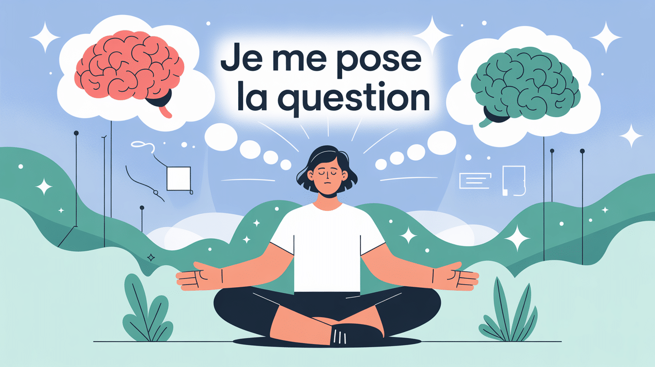 je me pose la question image cerveau bulles pensées méditation