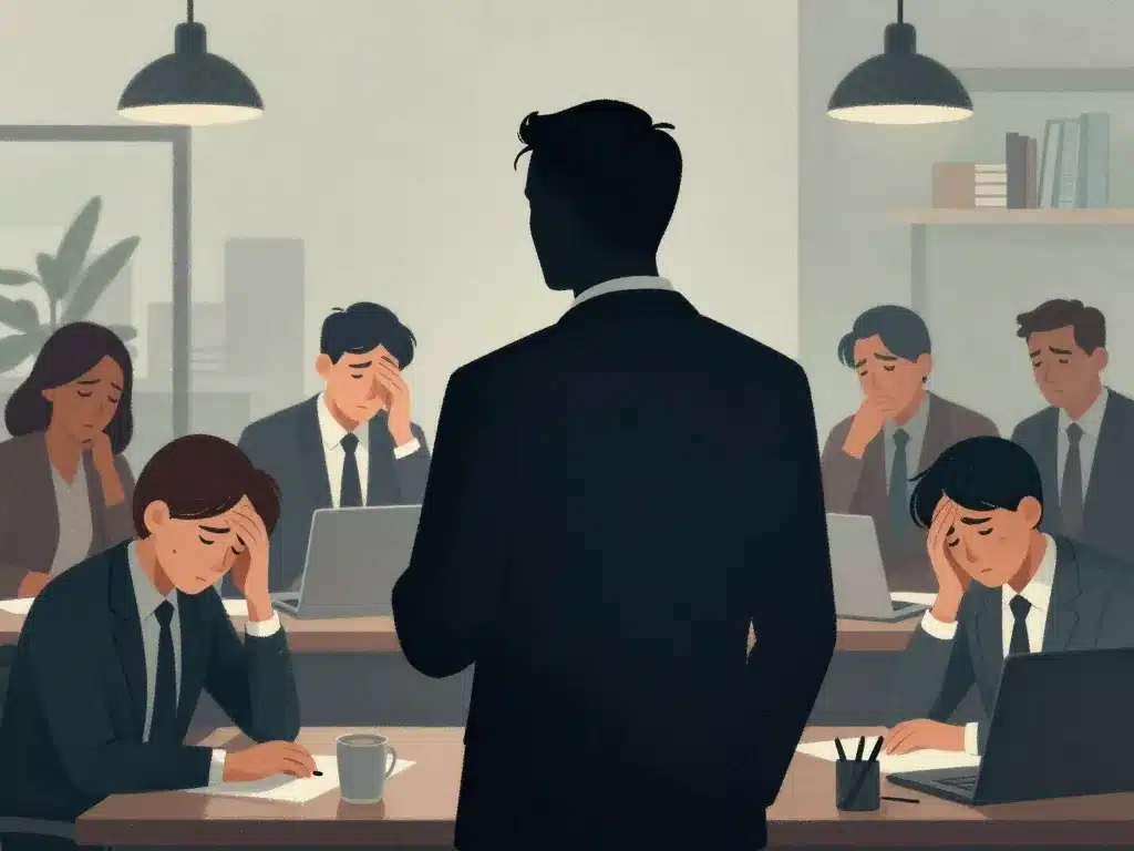 Illustration équipe les 15 commandements du manager toxique