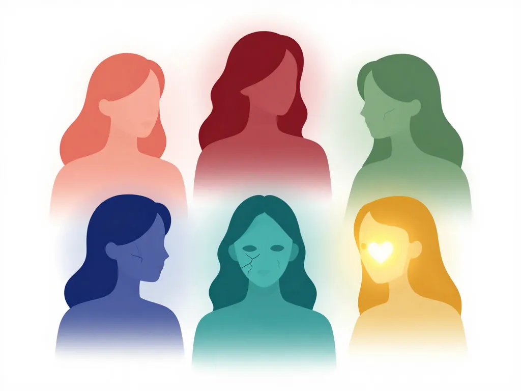 diagramme les 5 blessures de l'âme et masques