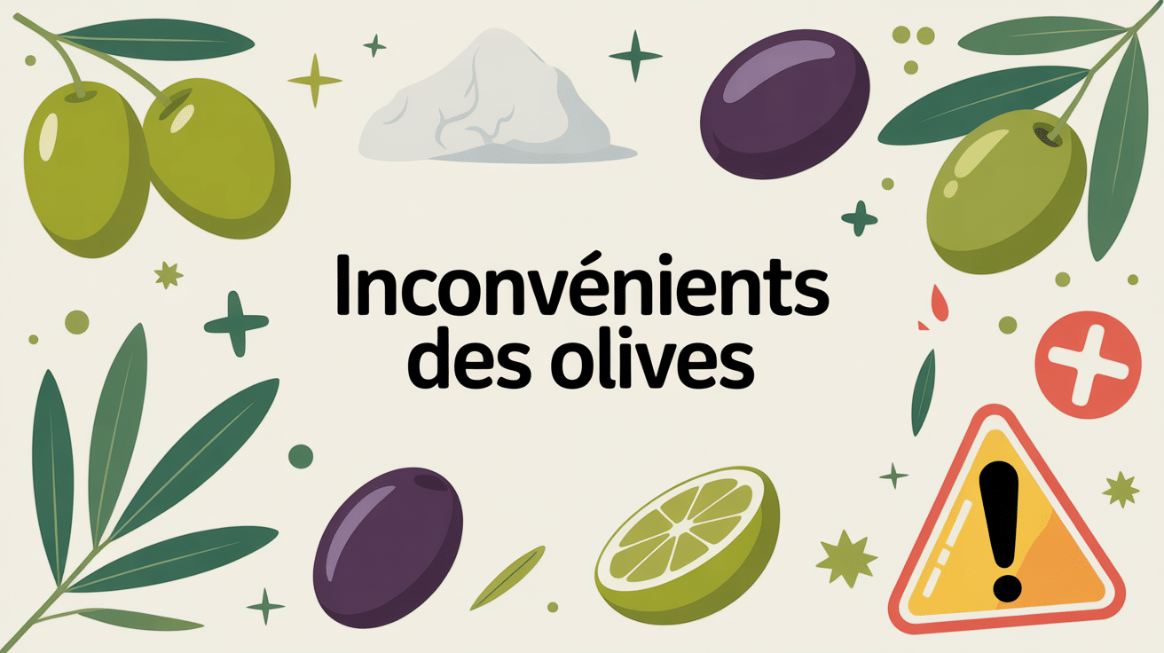 Illustration sur les inconvénients des olives pour la santé