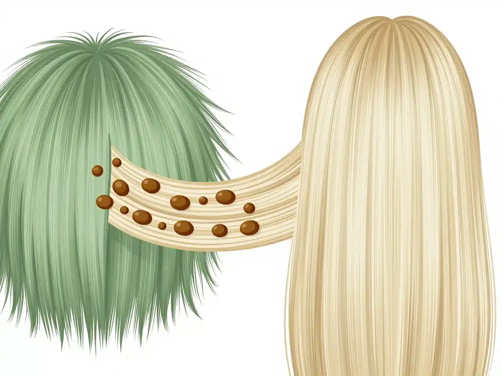 lissage tanin avis schéma action tanins sur cheveux