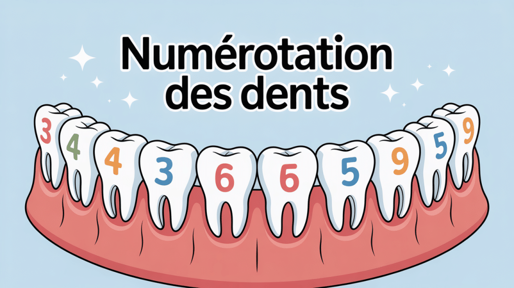 schéma numérotation des dents moderne