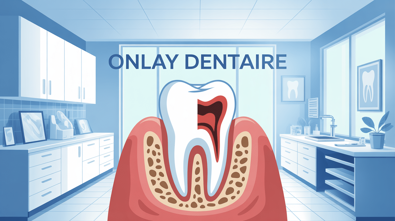 onlay dentaire restauration dent abîmée