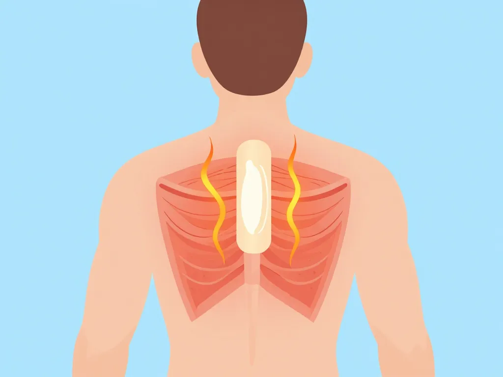 diagramme effet pommade chauffante pour mal de dos