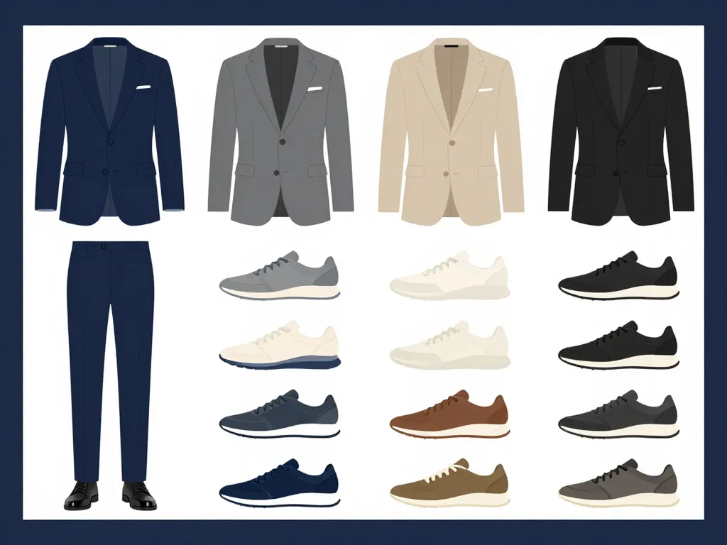 combinaison couleurs costume sneakers quelle basket avec un costume