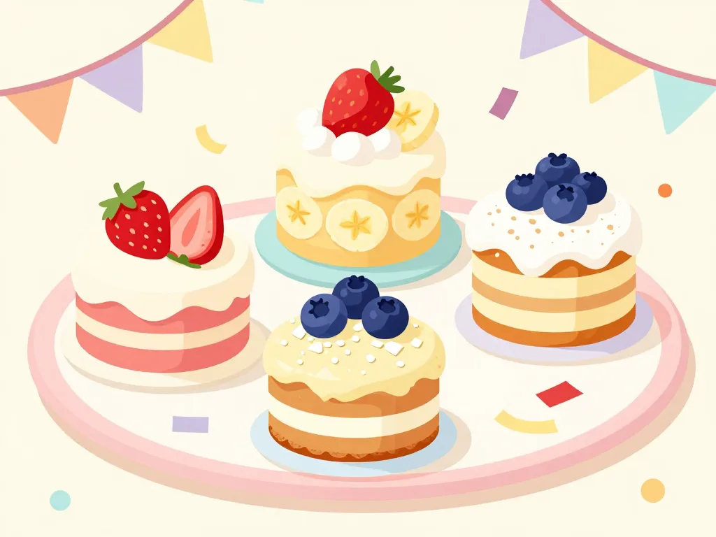 recette gâteau bébé 1 an sans sucre mini cakes fruits décorés