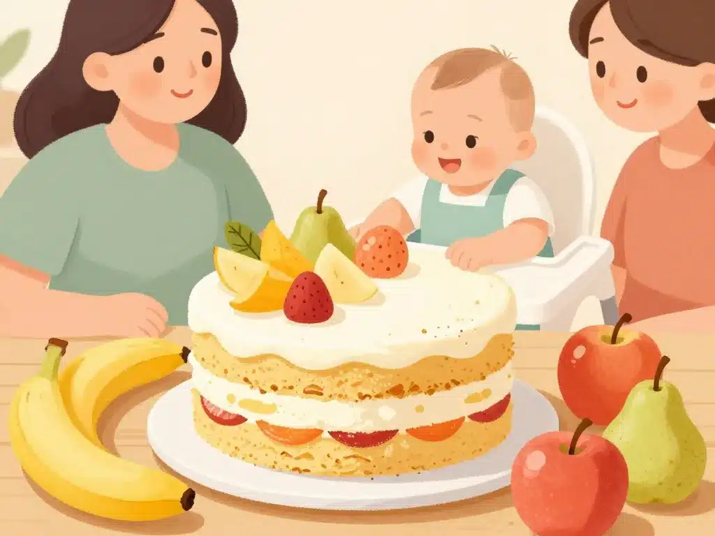 recette gâteau bébé 1 an sans sucre moelleux fruits bébé