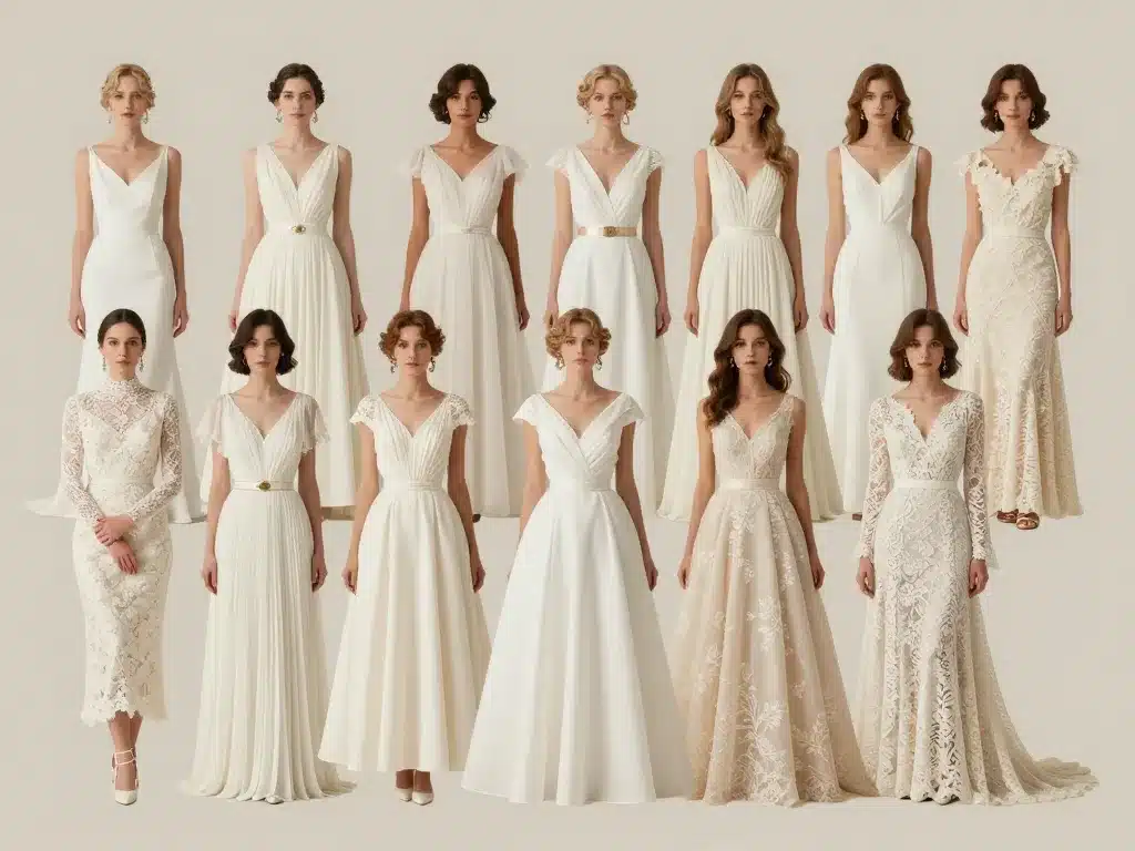 différentes morphologies robe vintage mariage