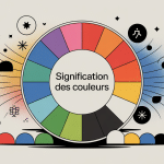 Illustration cercle chromatique signification des couleurs
