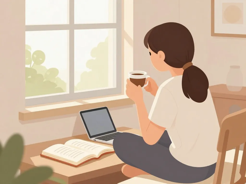 slow life matin calme intérieur moderne