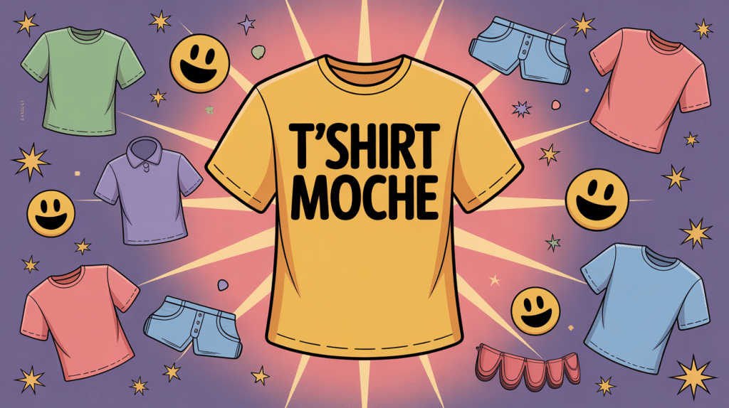 t shirt moche vectoriel kitsch et humoristique