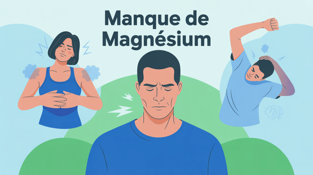 Illustration temoignage manque de magnesium fatigue crampes irritabilite