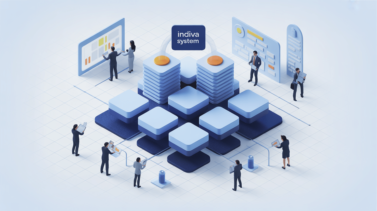 Illustration transformation numérique entreprise indiva system