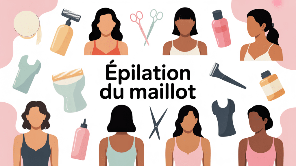 type d'épilation maillot différentes techniques dessin