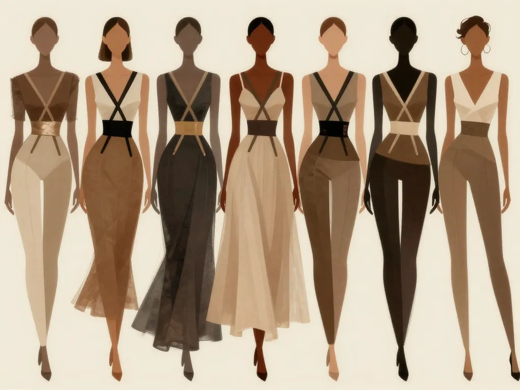 vetement en x tenues coordonnées silhouette féminine