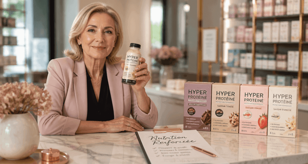 complement alimentaire hyperproteine pharmacie femme mature comptoir