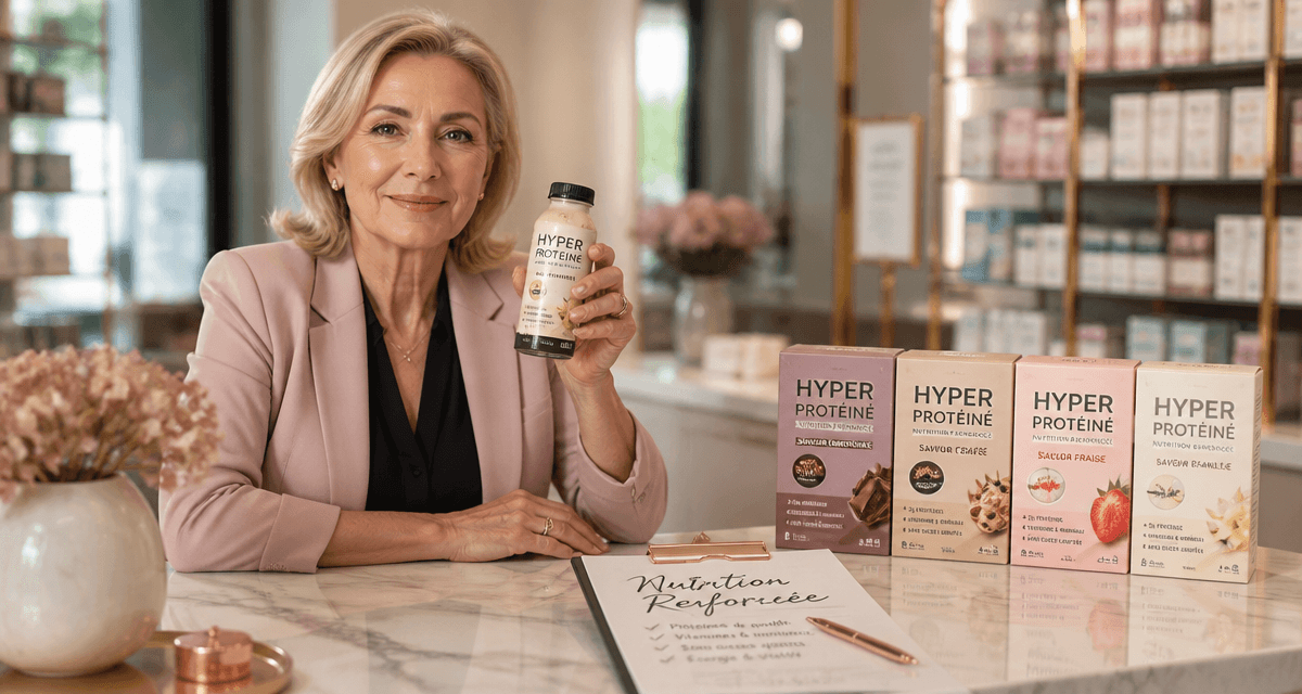 complement alimentaire hyperproteine pharmacie femme mature comptoir