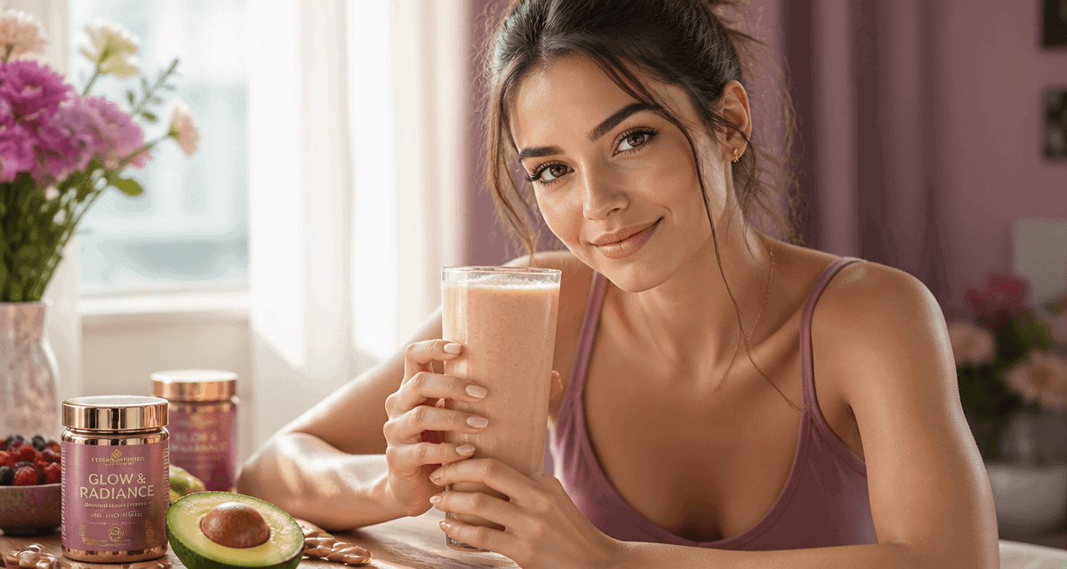 complement alimentaire pour peau seche femme verre smoothie