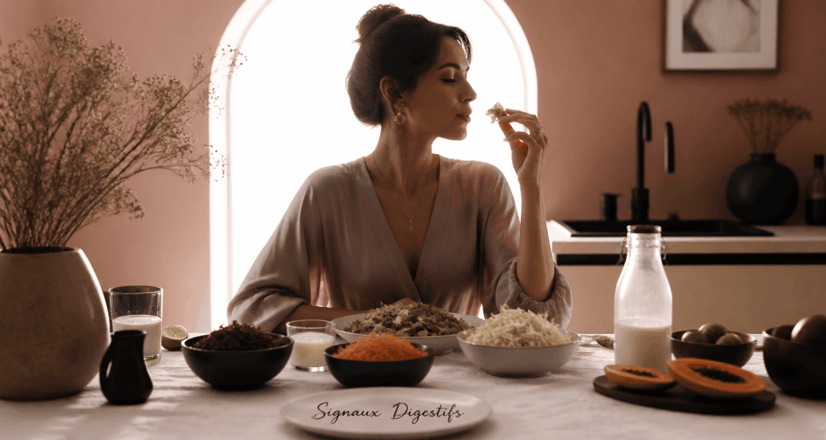 manque d enzymes digestives symptomes femme cuisine salade