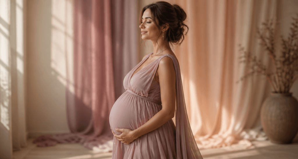 mark stretch sur ventre femme enceinte