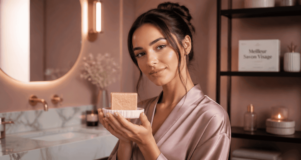 meilleur savon pour visage artisanal femme élégante