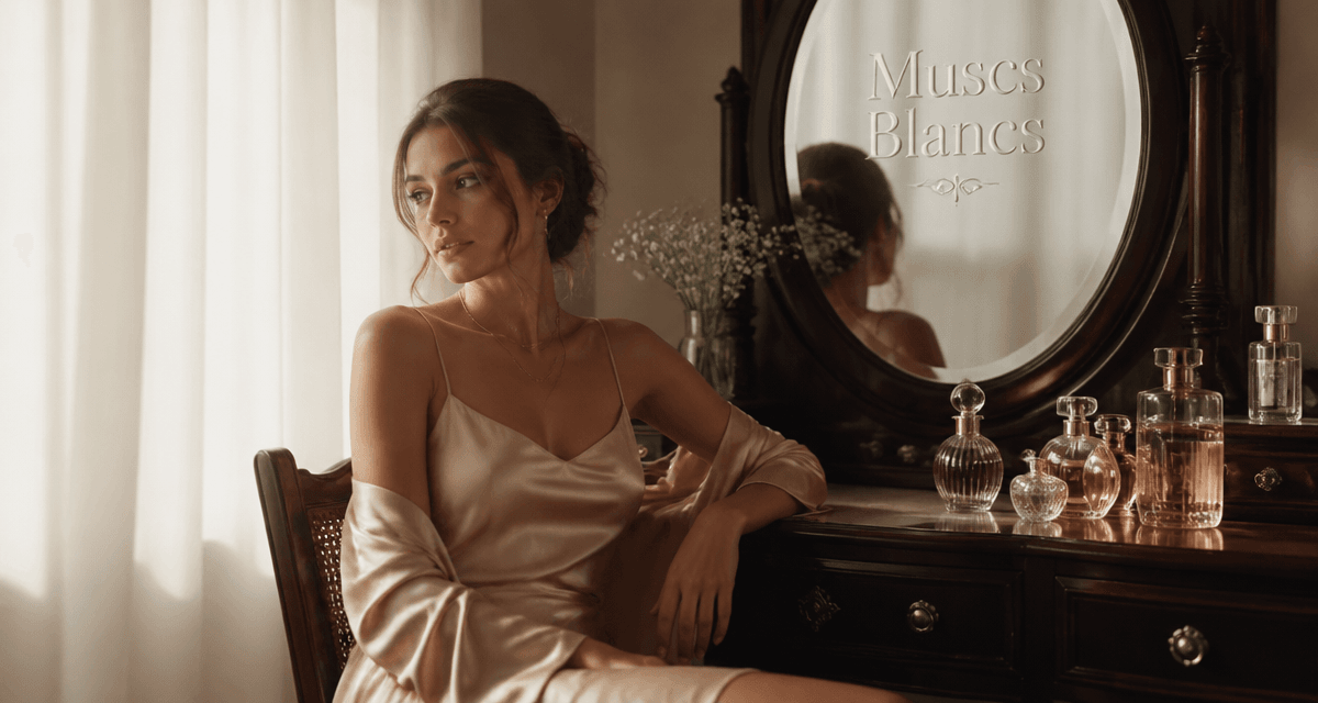 muscs blancs femme parfum coiffeuse