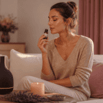 quelle huile essentielle pour le stress et l'anxiété femme relaxe sur canapé