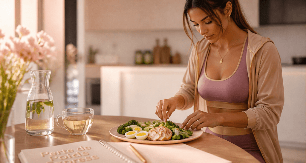 regime rapide et efficace femme assiette saine