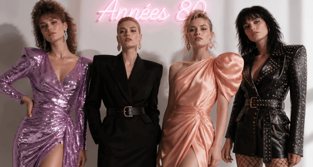 robe année 80 styles disco working girl cocktail rock